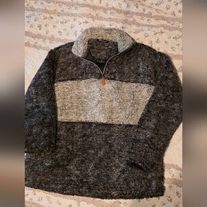 Blue Layne Sherpa Pullover with pockets Sz M